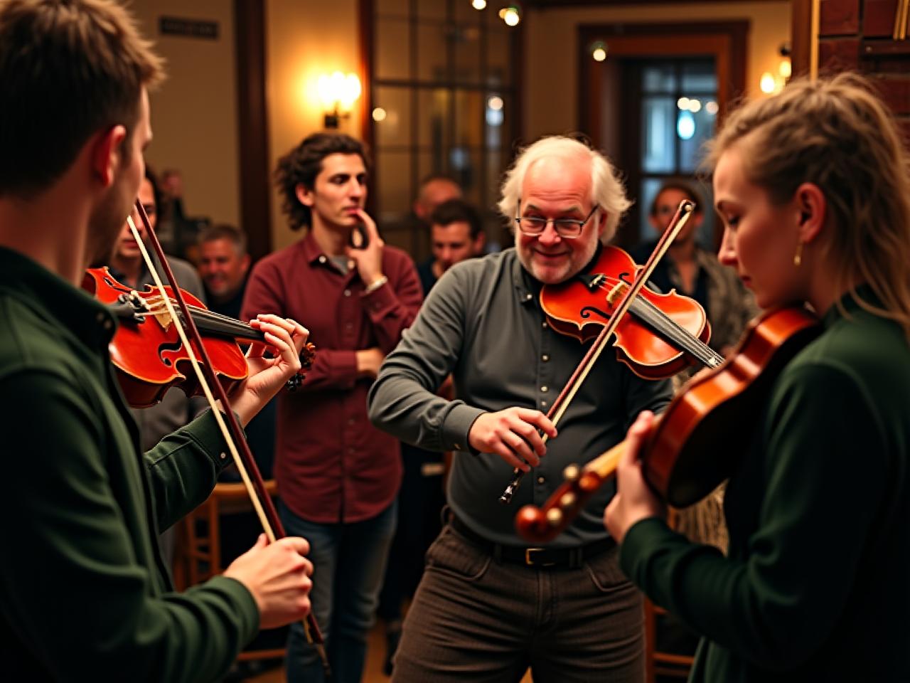 Traditional Irish music session