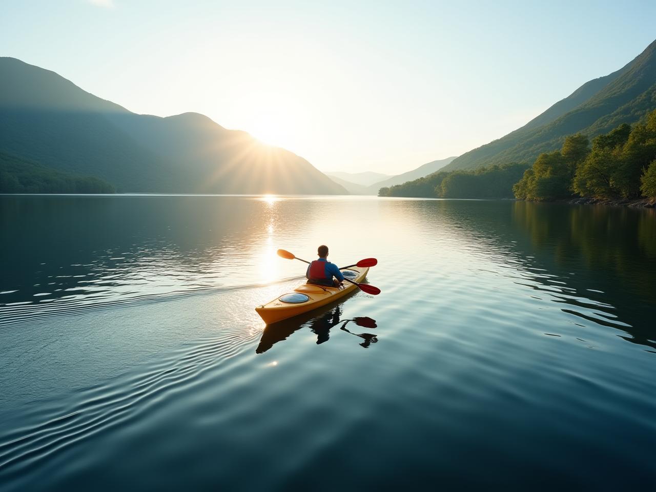 Kayaking on pristine Irish lakes